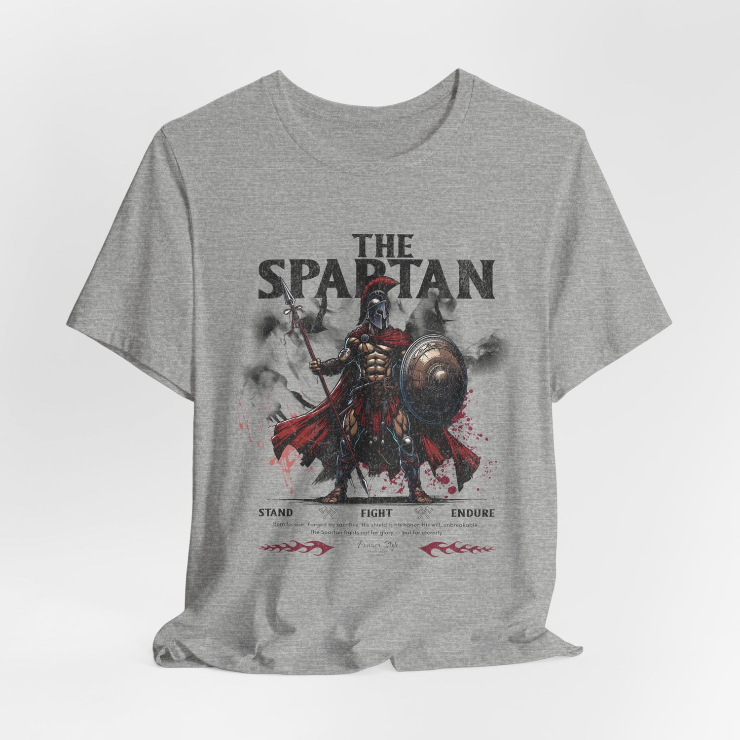 The SPARTAN t-shirt in Athletic Heather — sleek and agile, made to move with purpose.