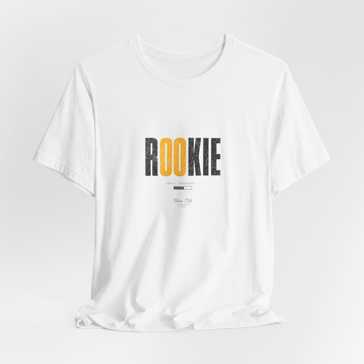 The ROOKIE t-shirt in White — new uniform, untested. Let’s see who survives.