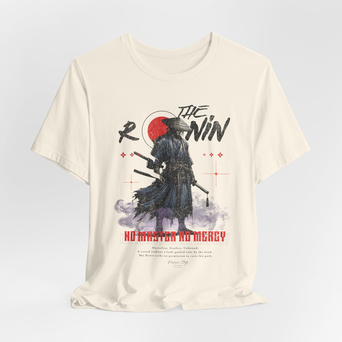 The Ronin t-shirt in Natural — the way of the sword, untouched and true.