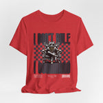 The COMMAND t-shirt in Heather Red — 3D mockup version in deep red. No model, no background.