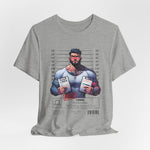 3D mockup of the LIBRA t-shirt in Athletic Heather — light grey with a sporty heather finish. NO BACKGROUND. NO MODEL.
