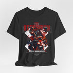 The BARBARIAN t-shirt in Dark Heather Grey — Untamed force in the shadows of stone.