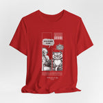 The MEOW 3AM t-shirt in Red — 3D mockup with a vivid red color shirt, no model or environment.