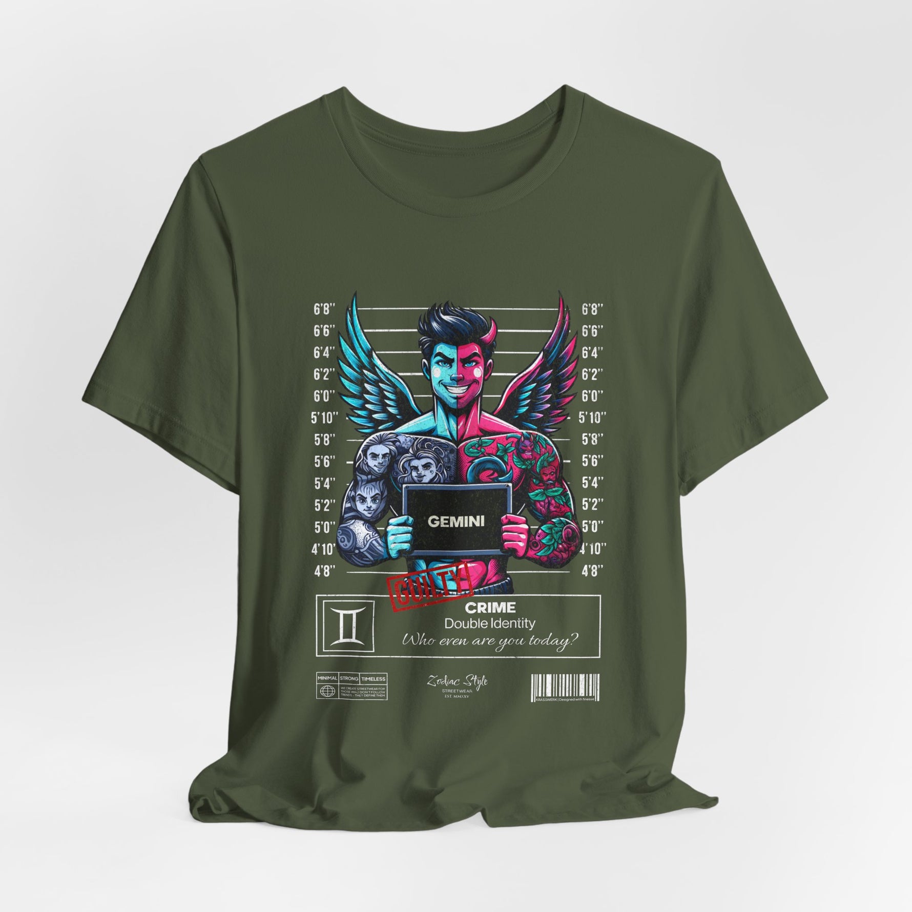 The GEMINI t-shirt in Military Green — Always ready. For what? Even they’re not sure.