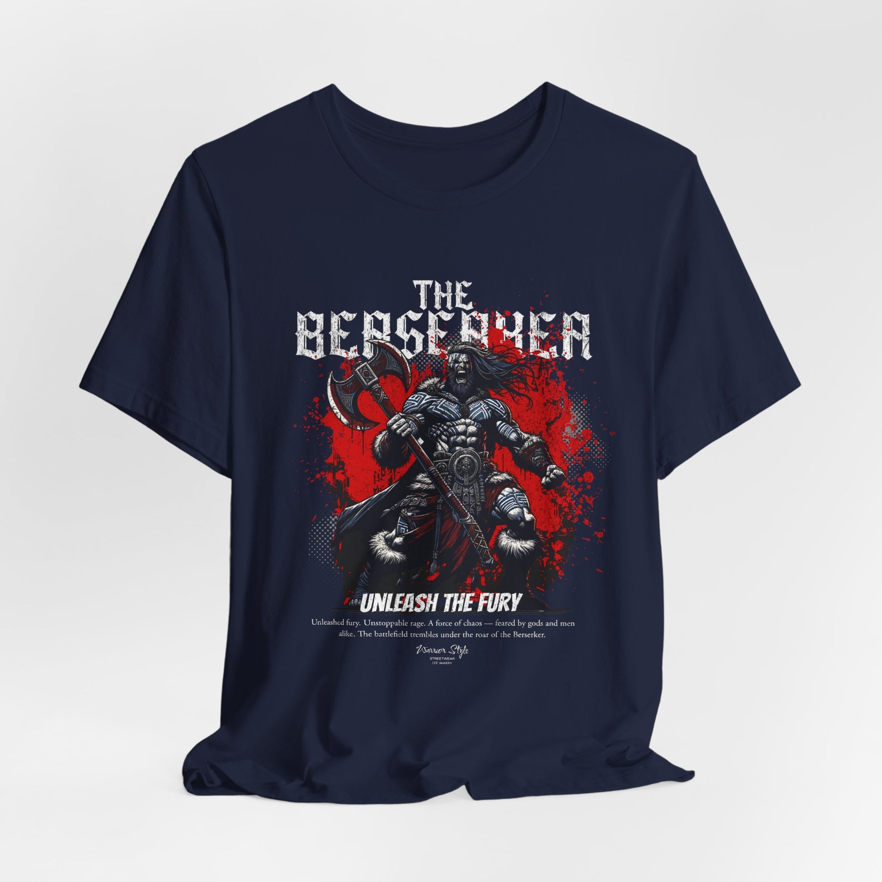 The BERSERKER t-shirt in Navy — Deep, dark pressure — the calm before the scream.
