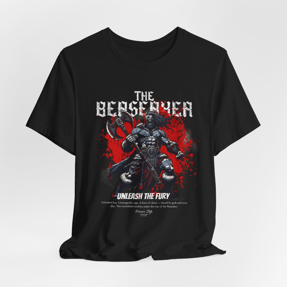 The BERSERKER t-shirt in Black — All restraint lost. This is the edge.