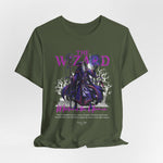 The Wizard t-shirt in Military Green — A warlock’s mantle from forest campaigns.