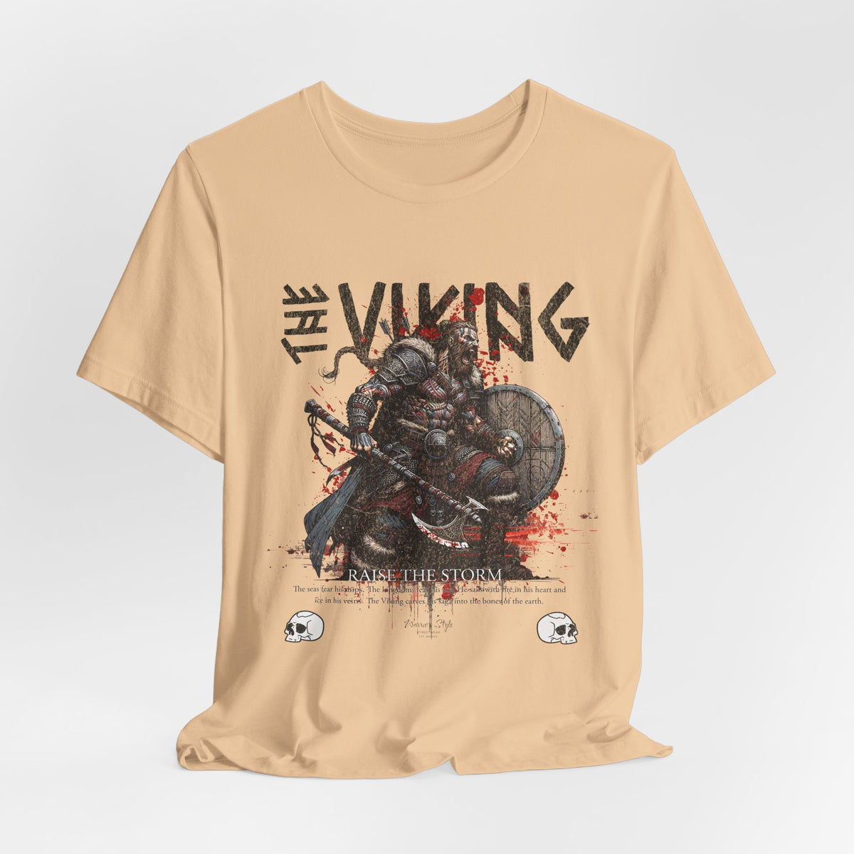 The VIKING t-shirt in Sand Dune — Wind-blown, weathered earth — brutal, quiet, true.