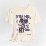The EVERY MEAL IS MY MEAL t-shirt in natural — soft off-white tone for a light, humorous aesthetic.