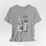 The BEING NICER t-shirt in athleticheather — light grey canvas for heavy irony.