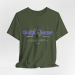 The GOTHIC POWER t-shirt in Military Green — battle-scarred heritage carved into bone.