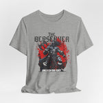 The BERSERKER t-shirt in Athletic Heather — Steel-gray focus before the break.