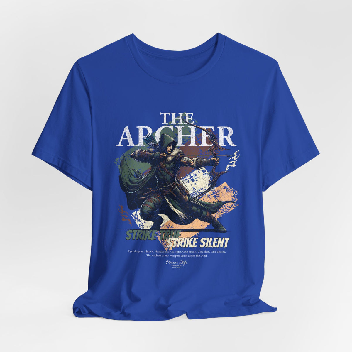 The ARCHER t-shirt in trueroyal — Precision in motion, bold under pressure.