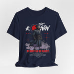 The Ronin t-shirt in Navy — beneath the storm, a warrior waits.
