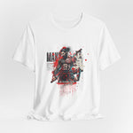 White swatch highlighting a clean, minimal option for the MAKOTO tee