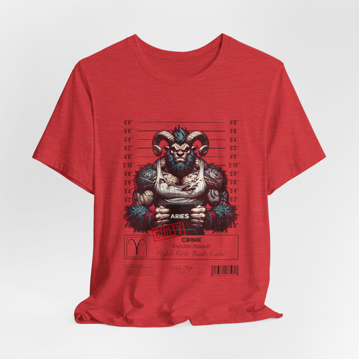 The ARIES t-shirt in red — Don’t provoke it — it’s already lit.