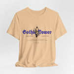 The GOTHIC POWER t-shirt in Sand Dune — dust of empires, grit of the forgotten.