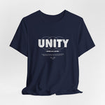 The UNITY t-shirt in Navy — quiet power, collective depth.
