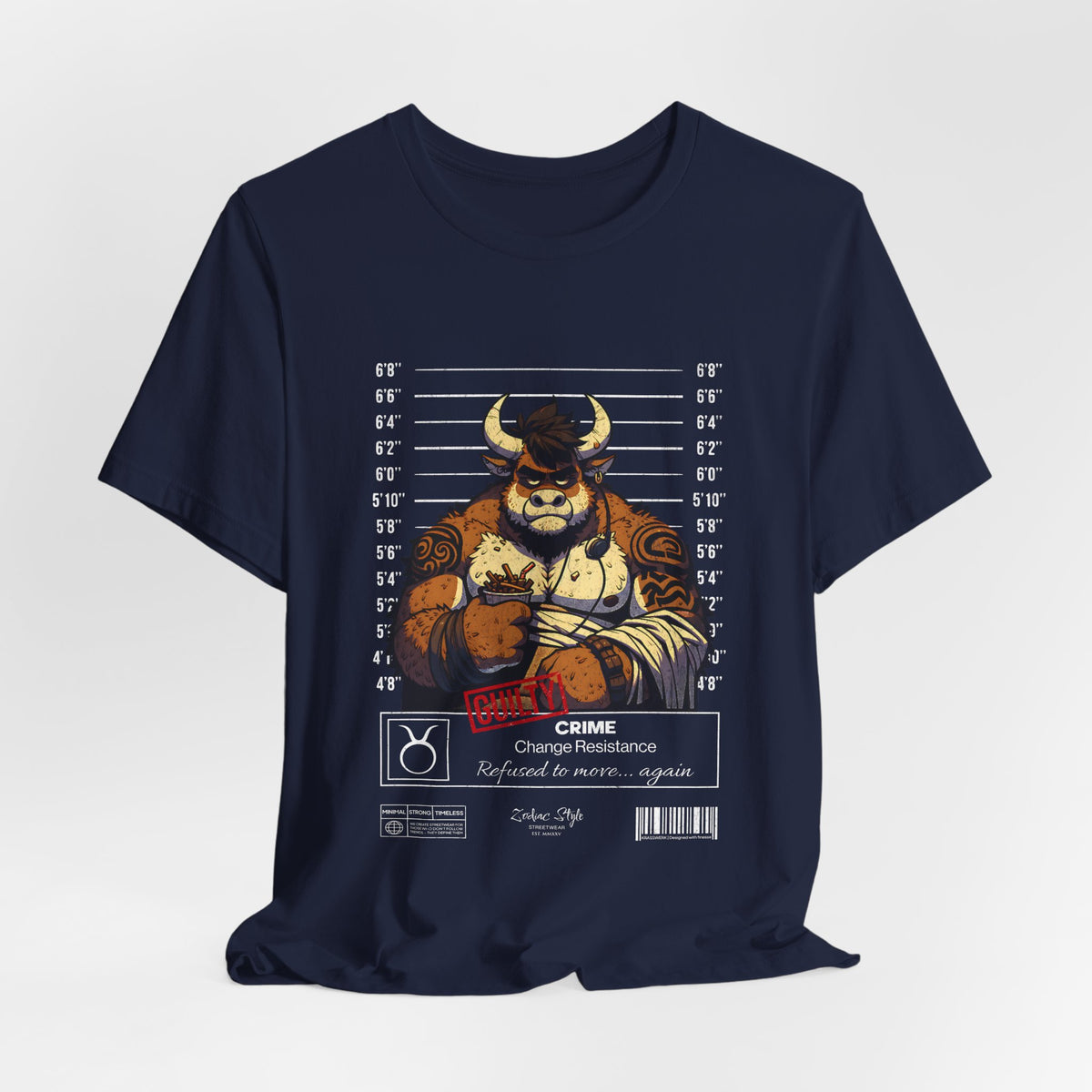 The TAURUS t-shirt in Navy — Deep resolve with a silent undertow.