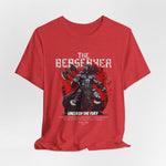 The BERSERKER t-shirt in Heather Red — Boiling rage, moments before it breaks loose.