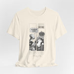 The FEEL REMORSE? t-shirt in natural — 3D mockup, off-white cream tone, no background, no model.