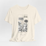 The TO RULE t-shirt in Natural — gentle off-white fabric with subtle warmth under the comic design.