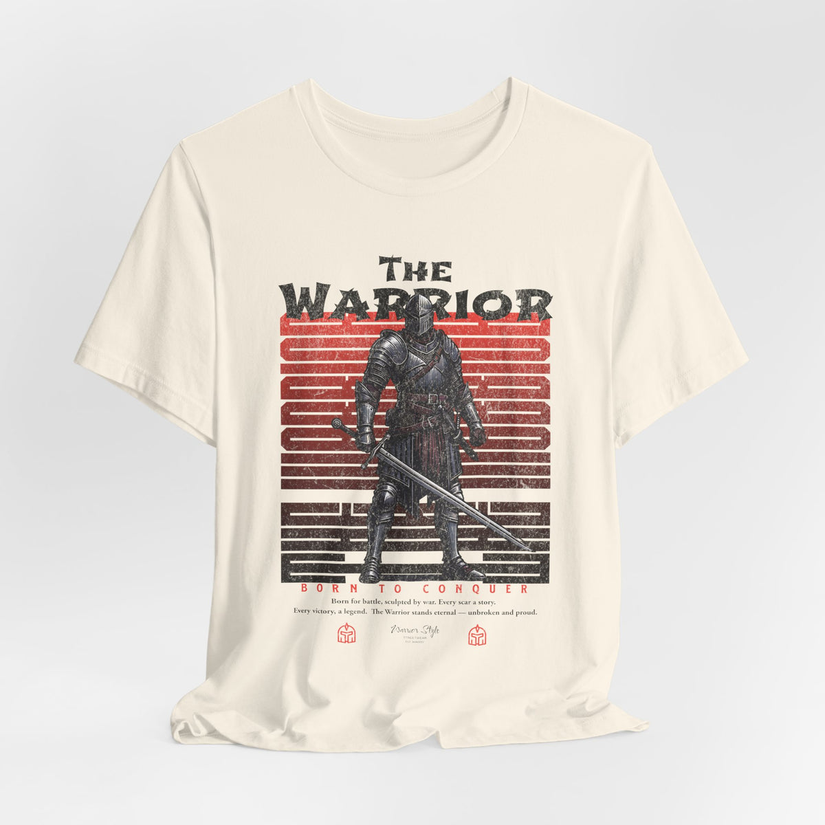 The Warrior t-shirt in Natural — raw intent in pure form.
