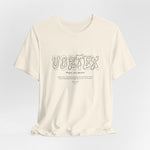 The VORTEX t-shirt in Natural — madness disguised as calm.