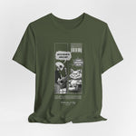 The NAP – 18h A Day t-shirt in Military Green — Earthy green gives off a laid-back vibe, matching the cat’s unbothered attitude.