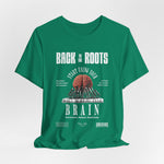 The Back to the Roots t-shirt in Kelly — life from the soil, not the screen.