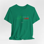 The OPERATION GHOSTLINE t-shirt in kelly — tracking in green, detected by none.