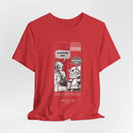 The BEING NICER t-shirt in heatherred — bold red meets unapologetic wit.