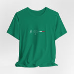 The TOKYO t-shirt in Kelly — 3D mockup of a bright grassy green tone. No background, no model.