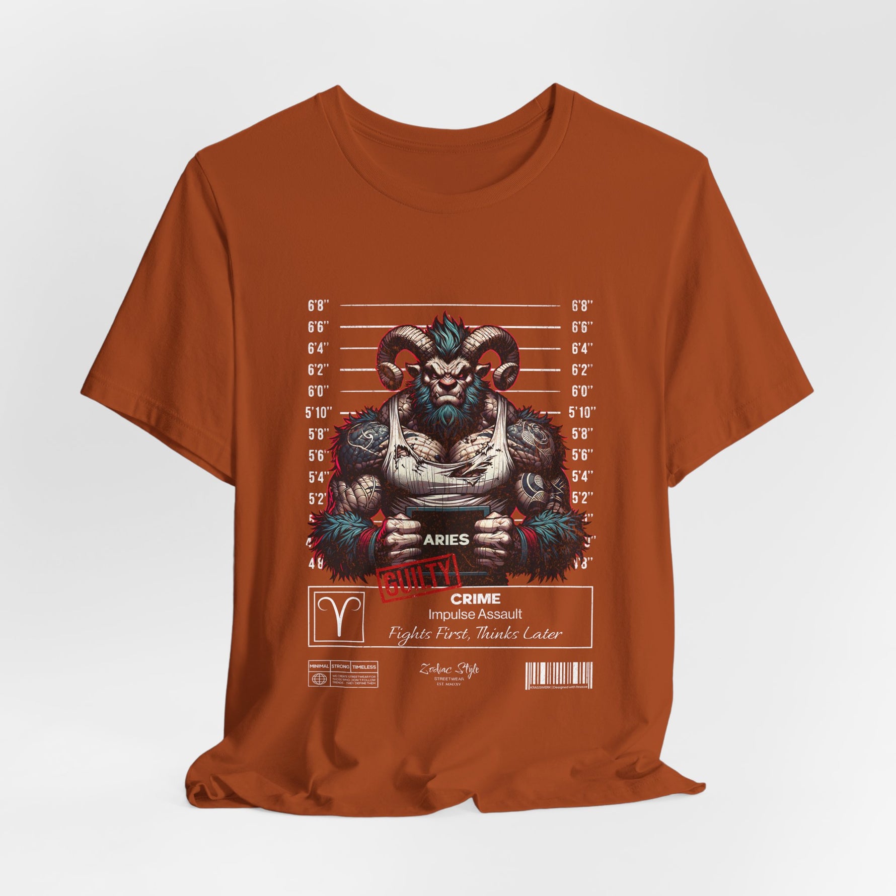 The ARIES t-shirt in autumn — Like falling leaves with rage under control.