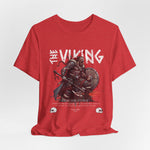 The VIKING t-shirt in Heather Red — Blood and fury in fabric form. A storm wearing red.