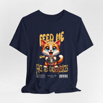The FEED ME t-shirt in navy — classic with a hint of menace behind those big eyes.