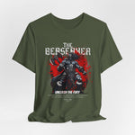 The BERSERKER t-shirt in Military Green — War-born chaos in the shade of ancient forests.