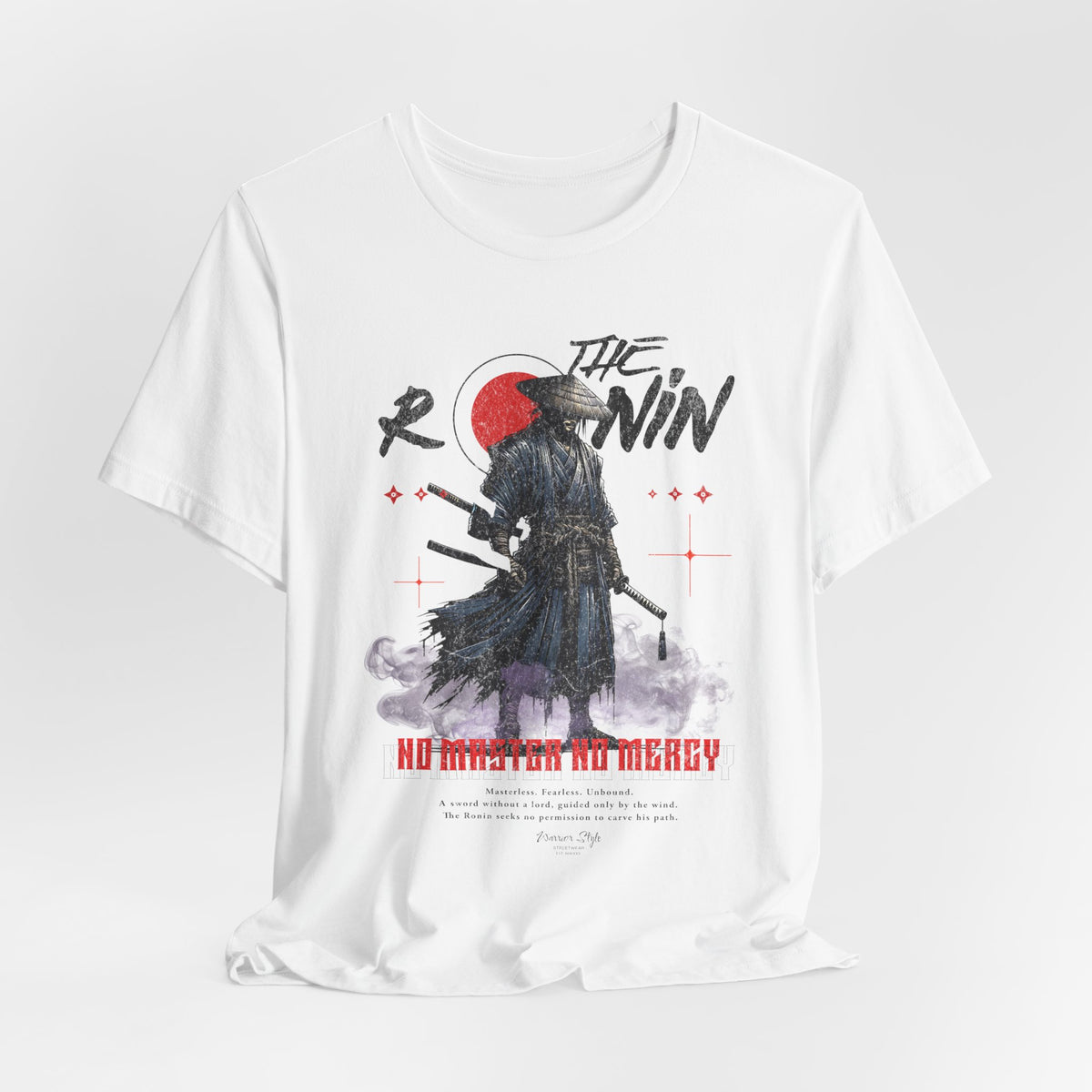The Ronin t-shirt in White — purity of purpose, not peace.