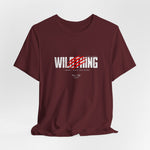 The WILDTHING t-shirt in Maroon — Deep red base intensifies the violence of the brighter claw marks.
