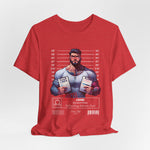 3D mockup of the LIBRA t-shirt in Red — bold, primary red shade. NO BACKGROUND. NO MODEL.
