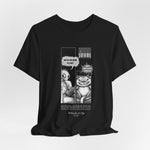 The MEOW 3AM t-shirt in Black — 3D mockup featuring a plain black shirt. No model, no background.