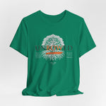 UNBOWED t-shirt in Kelly — Lush with growth, standing tall in the face of change.