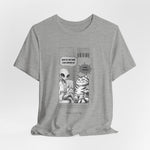 The TO RULE t-shirt in Athletic Heather — soft heather grey with a cool white comic panel.