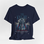 The KNIGHT t-shirt in Navy — deep as midnight patrols and silent oaths.