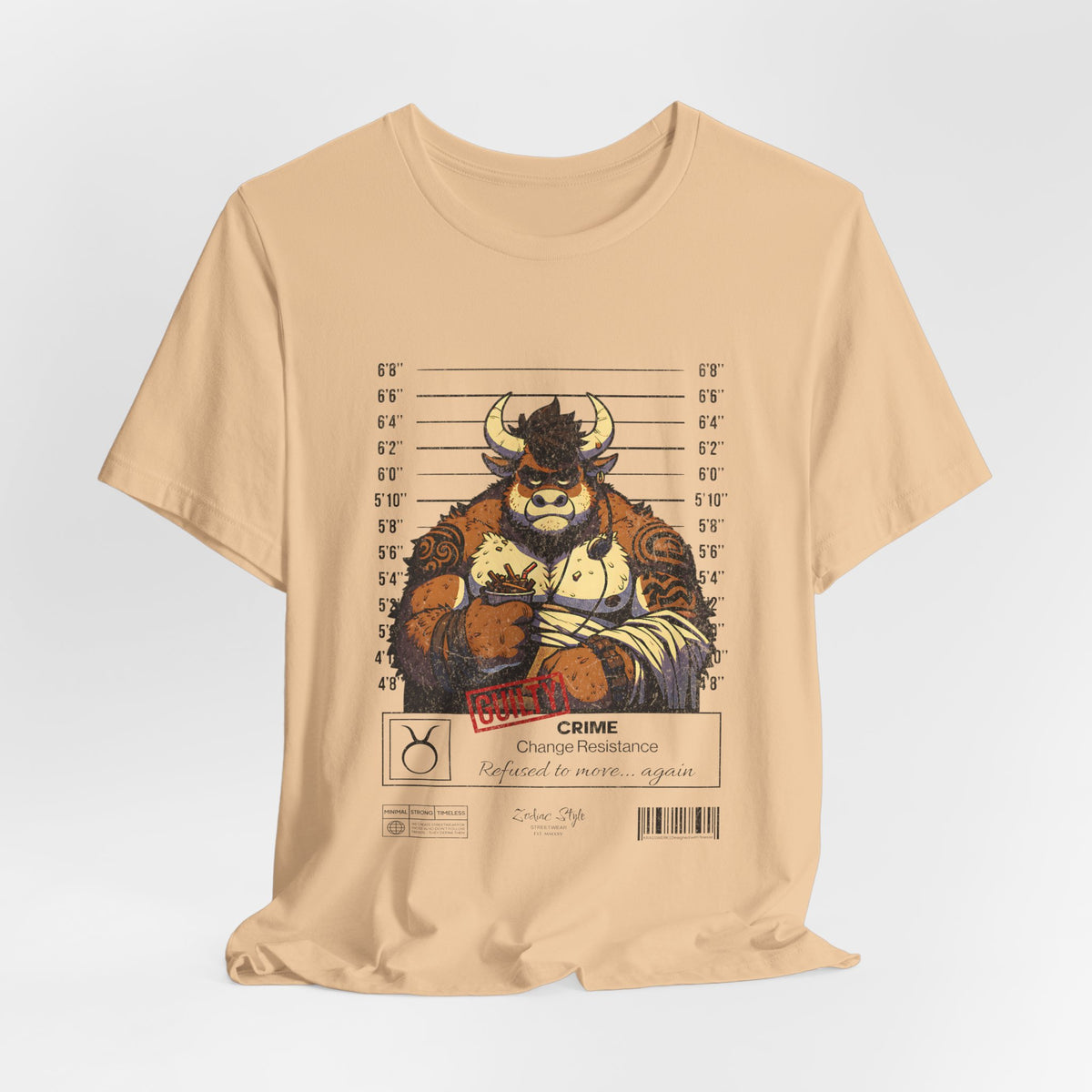 The TAURUS t-shirt in Sand Dune — Earth-toned and immovable, just like your will.