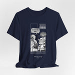The BEING NICER t-shirt in navy — deadpan comedy in a sharp, clean classic.
