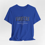 The VORTEX t-shirt in True Royal — deep dive into controlled madness.