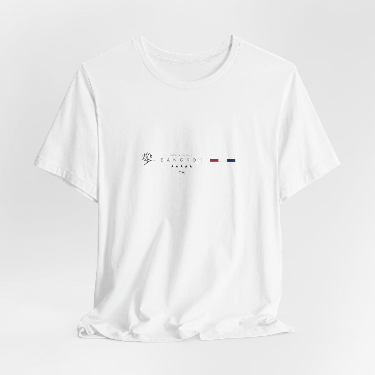 The BANGKOK t-shirt in White — clean and calm, ideal for showcasing delicate linework and subtlety.