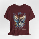 The VALKYRIE t-shirt in Maroon — deep, royal, and laced with silent strength.