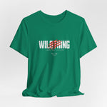 The WILDTHING t-shirt in Kelly — Wild green backdrop makes the claw slash feel almost alive.